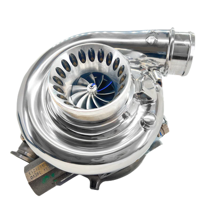 Polished KC Jetfire S2r Gen 2 Dual Ball Bearing Turbo for 6.0 POWERSTROKE (2003-2007)